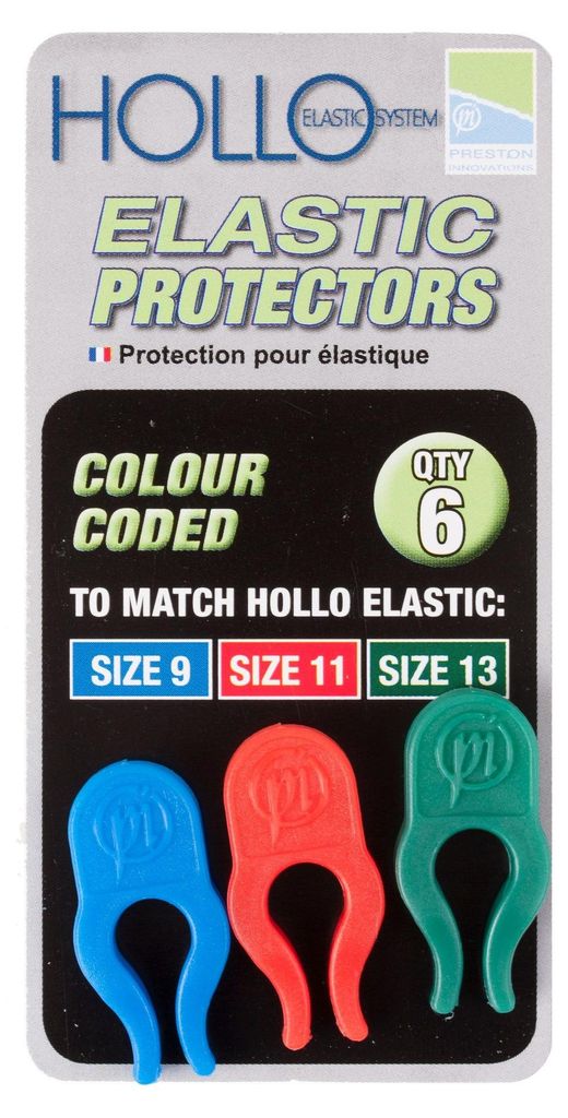 Preston Hollo Elastic Protector - Blue/Yellow/Purple - - Adapter Gummizug, Größe:Gr. 15/17/19