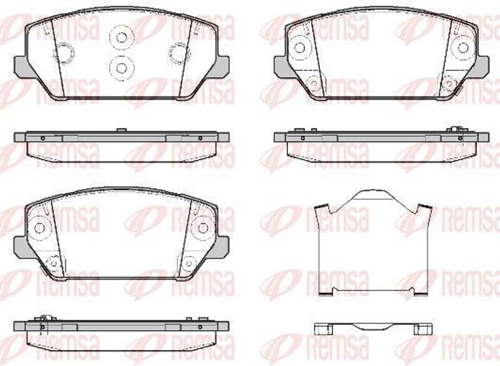 REMSA Bremsbeläge Satz Vorne Bremsklötze für HYUNDAI Kona Produktbild 
