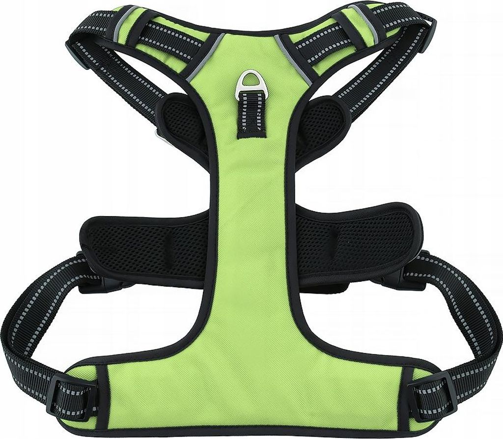 HUGGY DOGGY verstellbares, druckfreies Schutzgeschirr für kleine Hunde, grün, XS