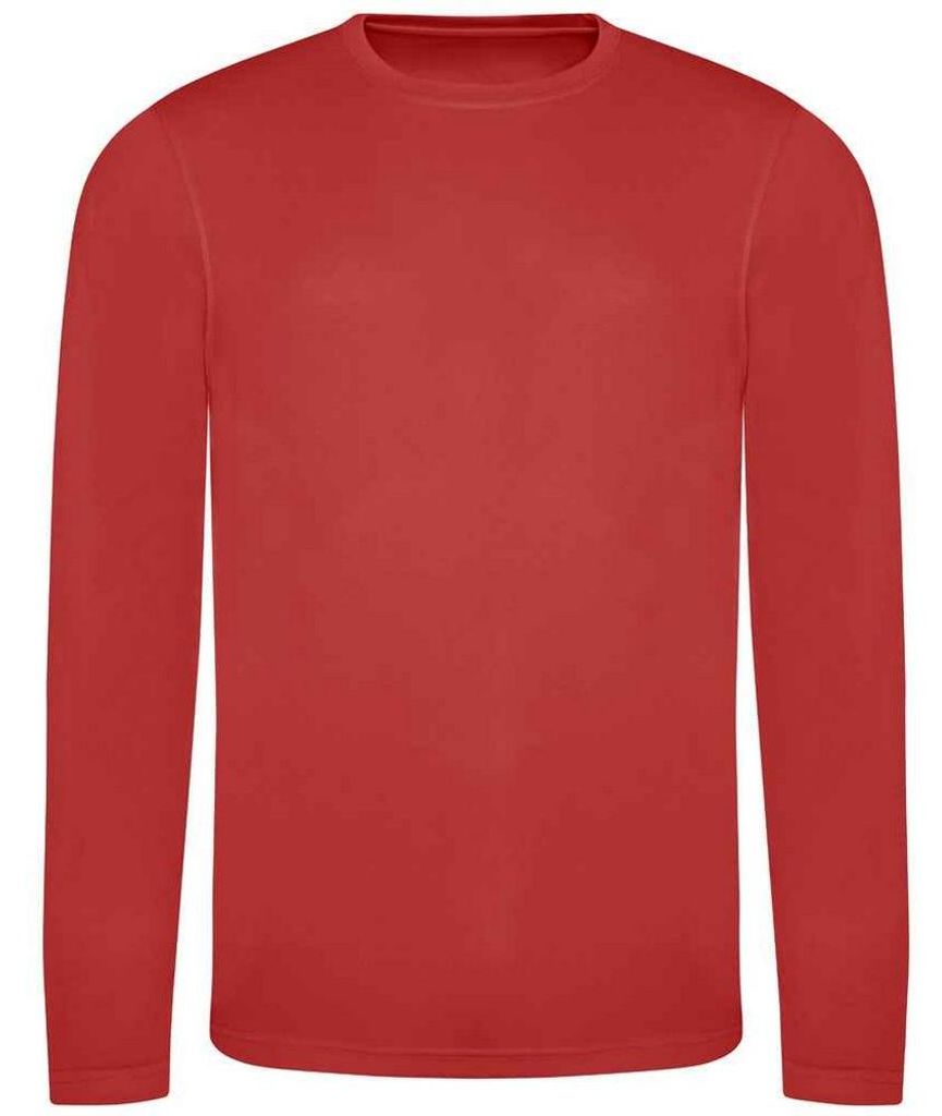 AWDis Cool - T-Shirt für Herren/Damen Uni Langärmlig LT3968 (XL) (Feuerrot)