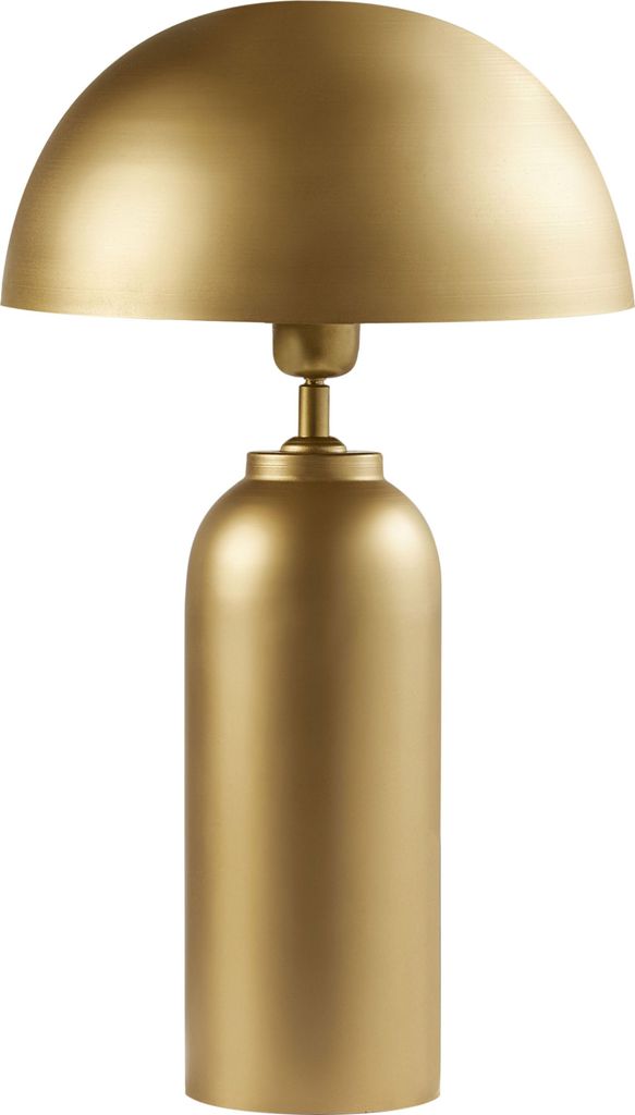 BELIANI Tischlampe Messing Metall 55 cm Hoch 1-Flammig Halbrunder Schirm Langes Kabel mit Schalter Moderne Tischleuchte Nachttischlampe Schlafzimmer