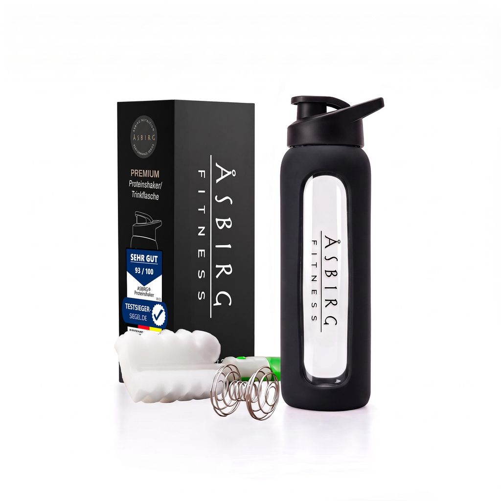 Asbirg | Glas Protein Shaker 700ml – BPA-frei, Produktbild 