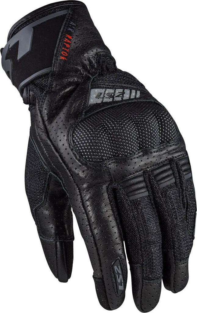 Gants LS2 Air Raptor Noir Taille M avec Protections et Tissu Respirant