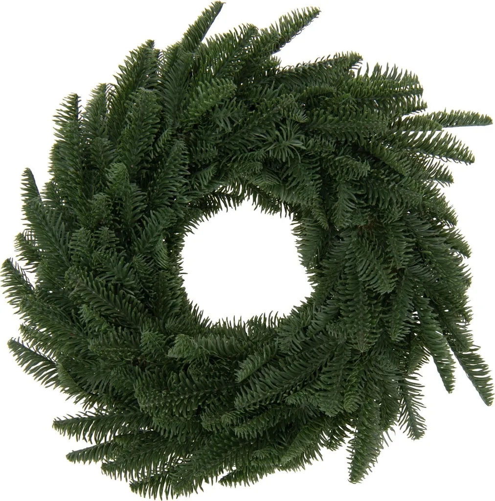 Couronne Décorative Artificielle Vert Foncé J-Line pour Porte et Mur