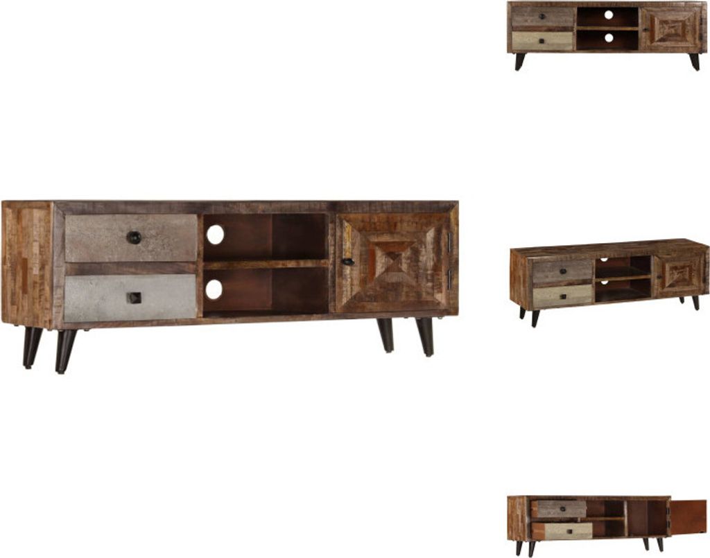 vidaXL TV-Schrank 118×30×40 cm Massivholz Mango - TV-Möbel