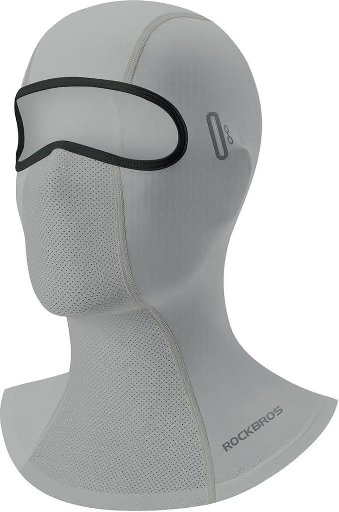 ROCKBROS Sommer Sturmhaube UPF40+ Balaclava Multifunctional Full Face Mask Schnelltrocknende Eisseide Gesichtsmaske Damen Herren, Grau