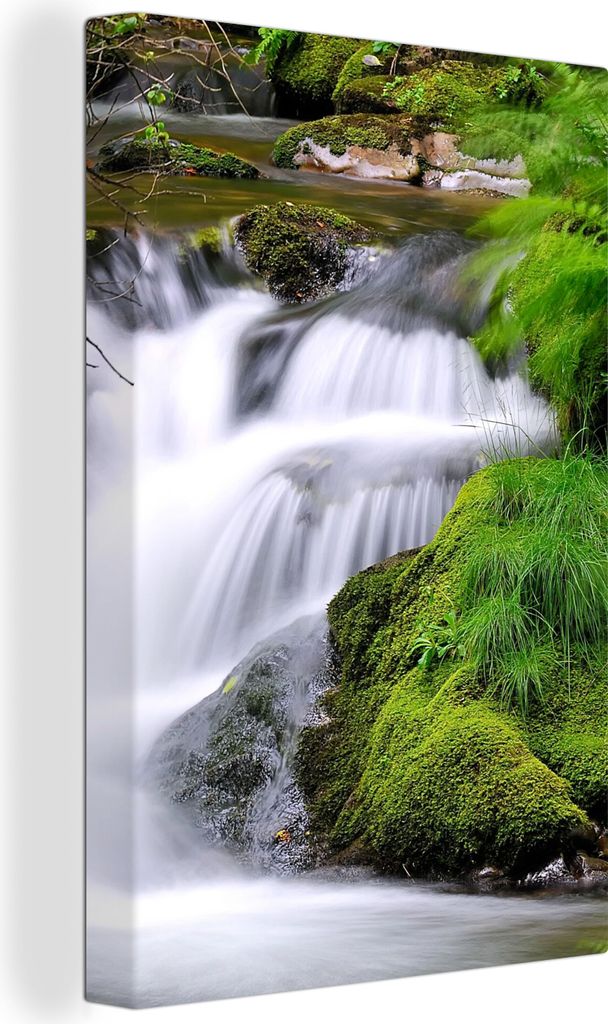 OneMillionCanvasses - Leinwandbilder - 90x140 cm, Wasser - Natur - Wasserfall, Wandbilder Kunstdruck Wanddekoration - Foto auf Leinwand - Gemäld...