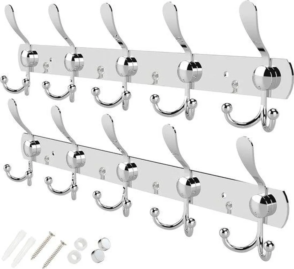 Accroche murale inox pour ustensiles de cuisine et textiles lourds