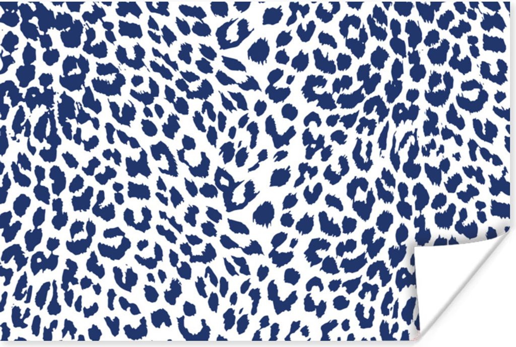 MuchoWow Poster Panther Druck - Blau - Flecken 90x60 cm - Schlafzimmer