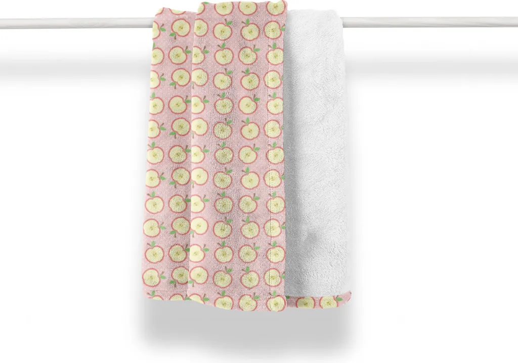 Coperta ABAKUHAUS Pile Flanella 125x175 cm | Plaid Frutta e Pois Rosa