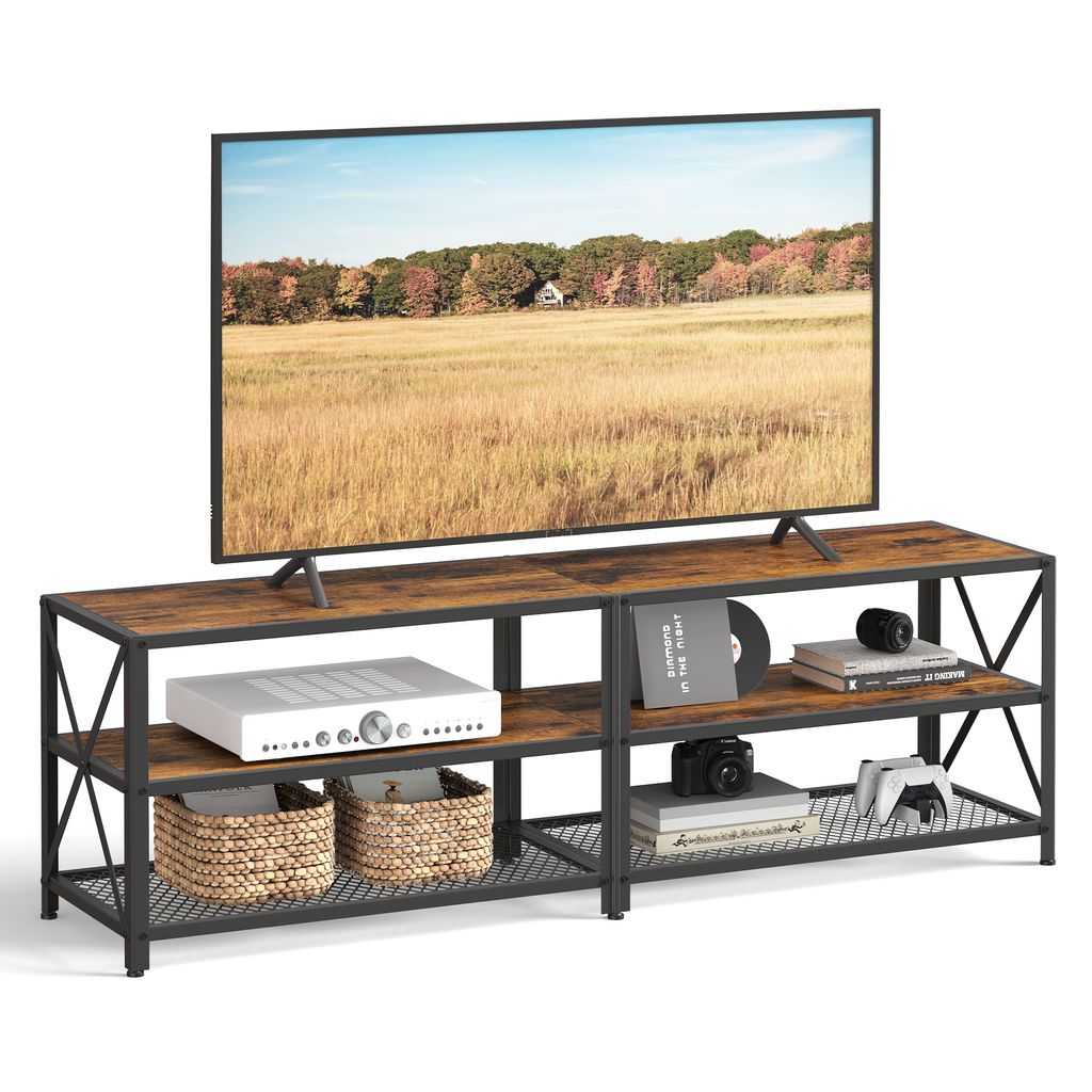 Televizní stolek RTV 160 cm hnědý LOFT Obrázek produktu 4