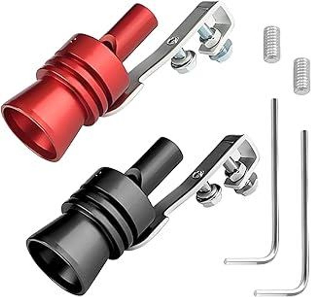 2 Stück Auspuff Sound Booster,Turbo Sound-Simulator-Pfeife,Turbo Sound Simulator Pfeife,Auto Sound Generator,Aluminiumlegierung Auto Turbo Sound A...