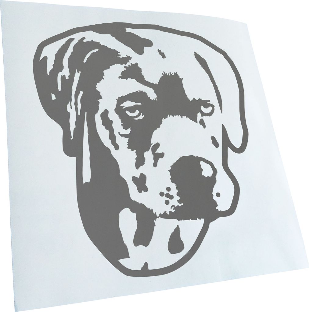 Kiwistar - Autoaufkleber - Catahoula Leopard Dog Hund - Schwarz - 11x10cm - Aufkleber für Auto, Laptop, Fahrrad, LKW, Motorrad mehrfarbig JDM Deca...