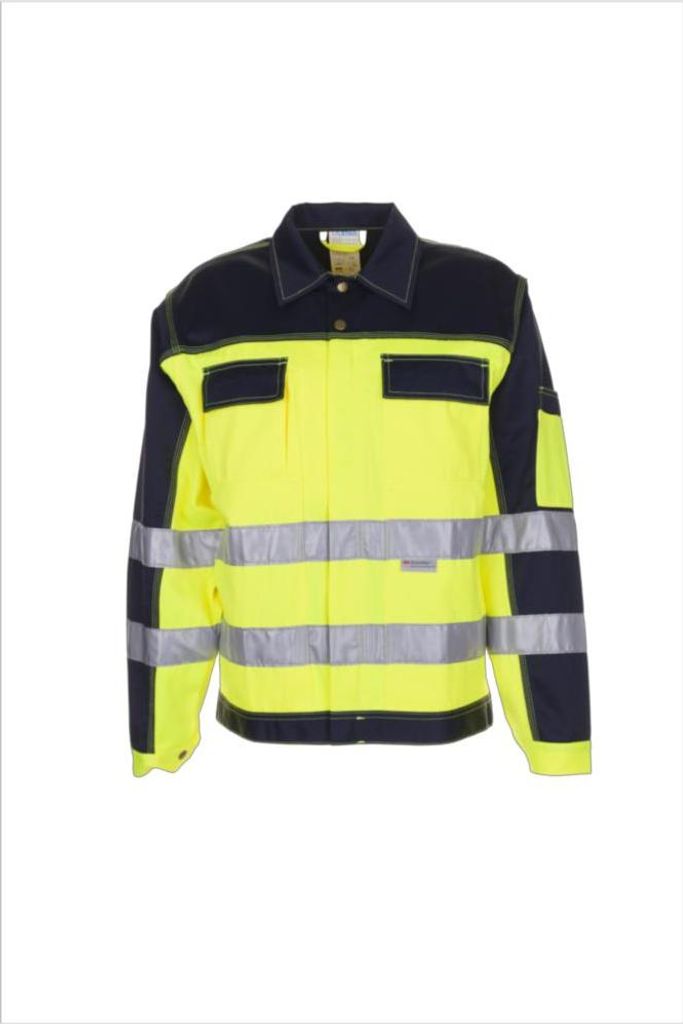 Planam Warnschutz Bundjacke zweifarbig Gr. 46 gelb/marine