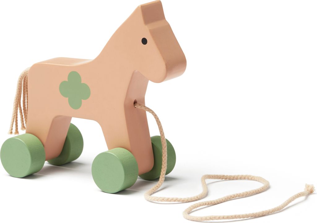 Kids Concept Nachziehtier Pferd hellrosa Carl Larsson, Nachziehspielzeuge