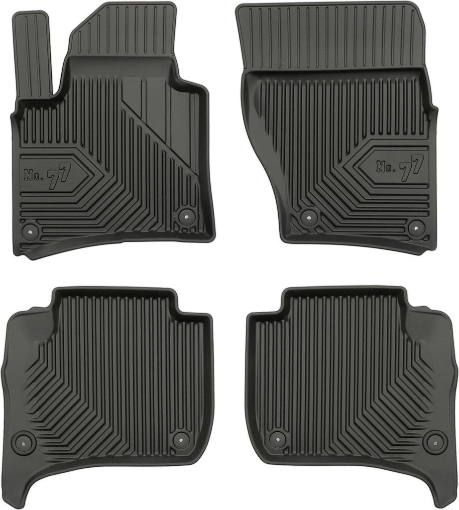 Fußmatten Gummimatten für Porsche Cayenne II 2010-2017 TPE Schwarz 4 Teile