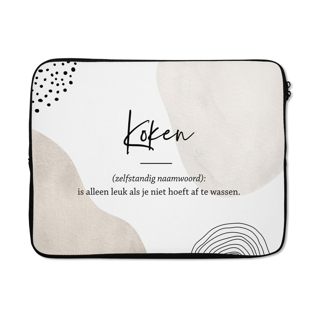 MuchoWow Laptop Hülle 17 Zoll Laptoptasche kochen - kochen definition - Sprichwörter - Wörterbuch - Zitate - Zipper - Schutzabdeckung
