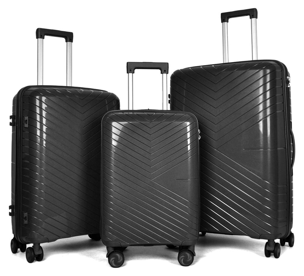 Reisekoffer aus Polypropylen (PP) Modell Nova Black 3er Set Produktbild 