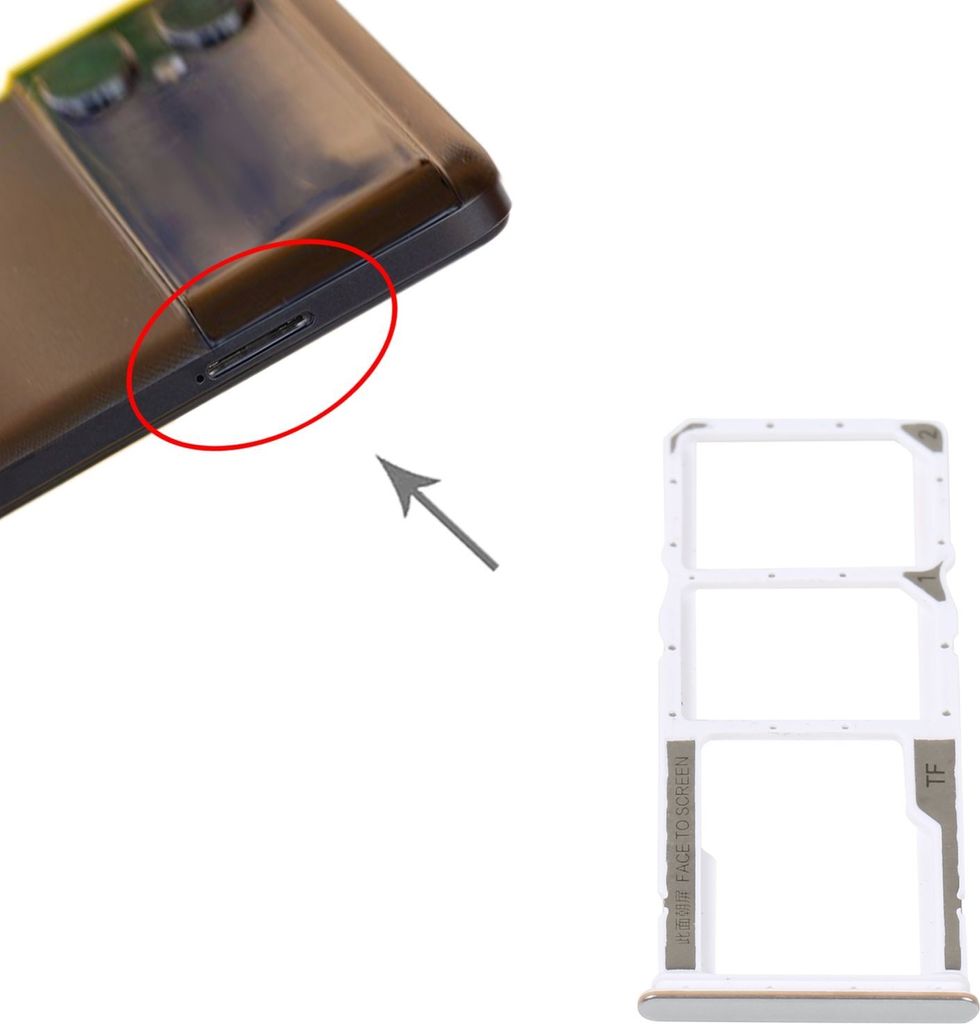 SIM Card Tray + Micro SD Card Tray Karten Halter Adapter Xiaomi Poco M4 5G
