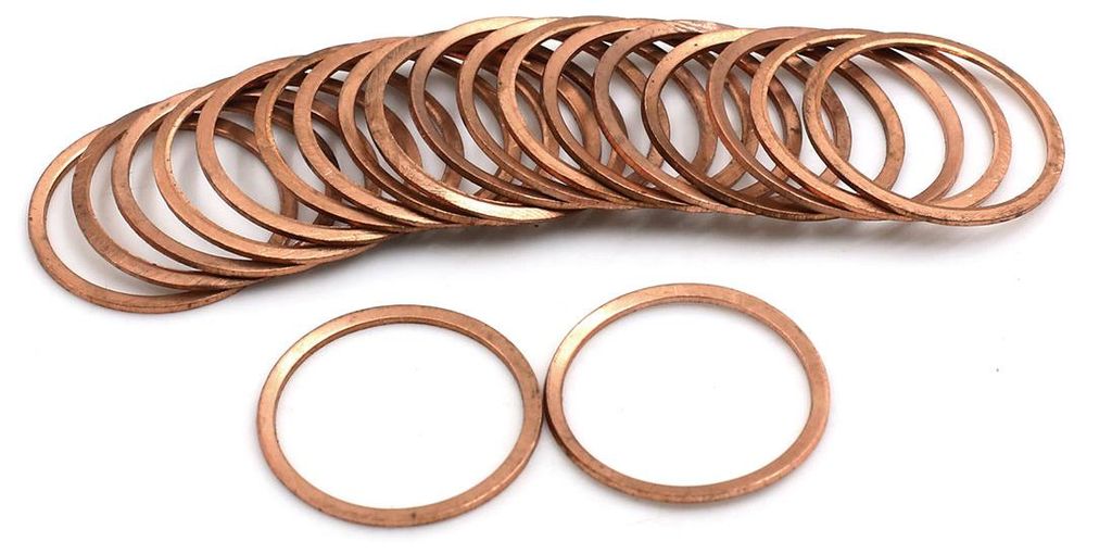 20 Stš¹ck Kupferdichtringe Unterlegscheiben 26mm Flach Dichtung Kupferringe Dichtringe