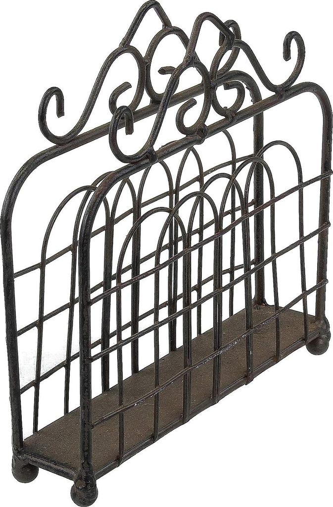 Vintage Serviettenständer in dunkelrostfarben - Landhaus Shabby Chic - Metall - Serviettenhalter - Serviettenkorb - Serviettenspender