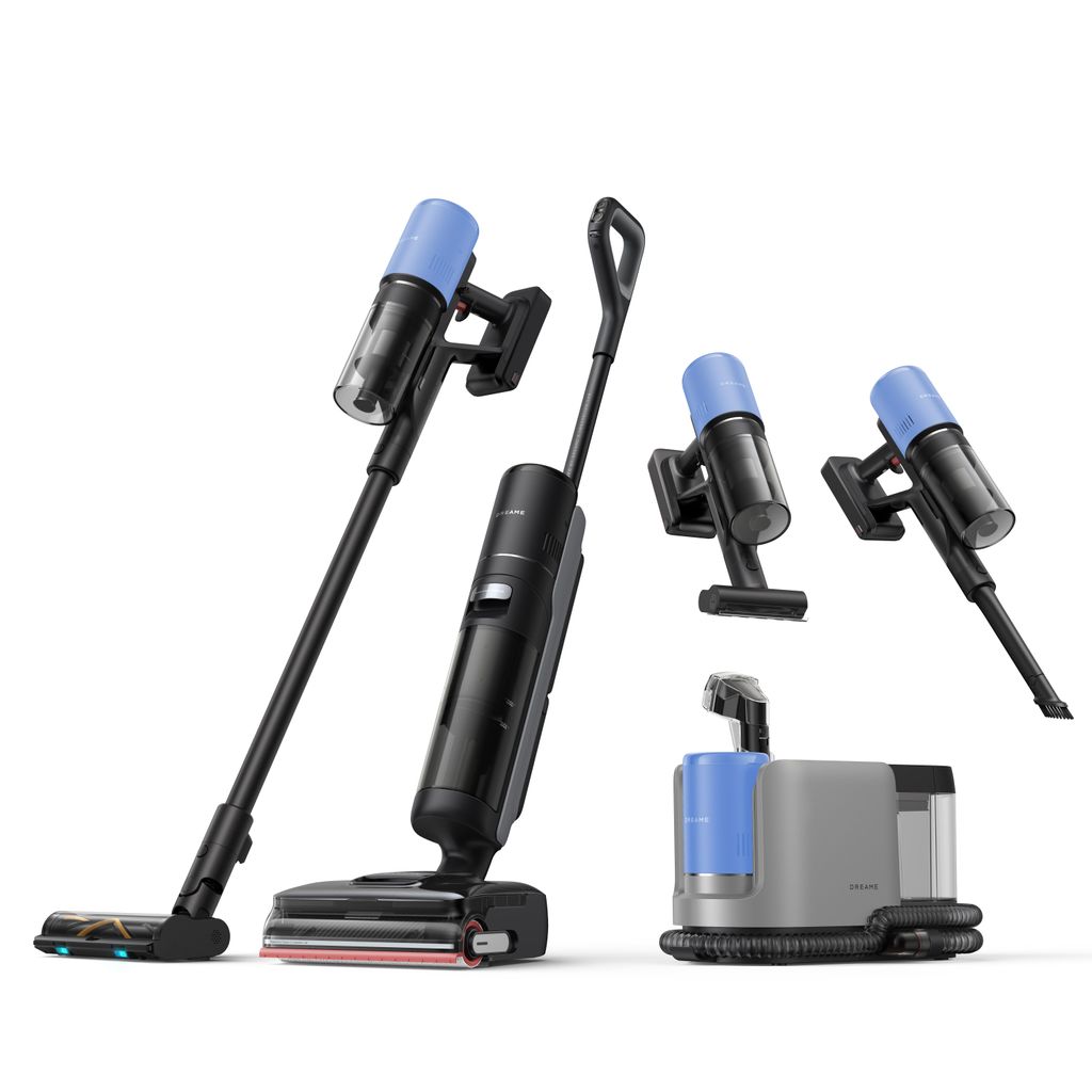 A collection of Dreame H15 Mix vacuum cleaners and accessories arranged on a white background.