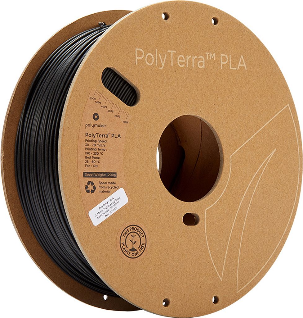 Polymaker PolyTerra Pla filament Fossil Grey 1.75 mm 1KG
