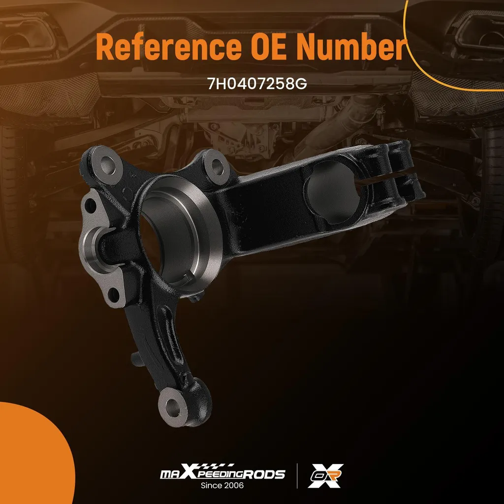 Fusée de roue avant droite 7H0407258G renforcée pour VW T5 Multivan - 5