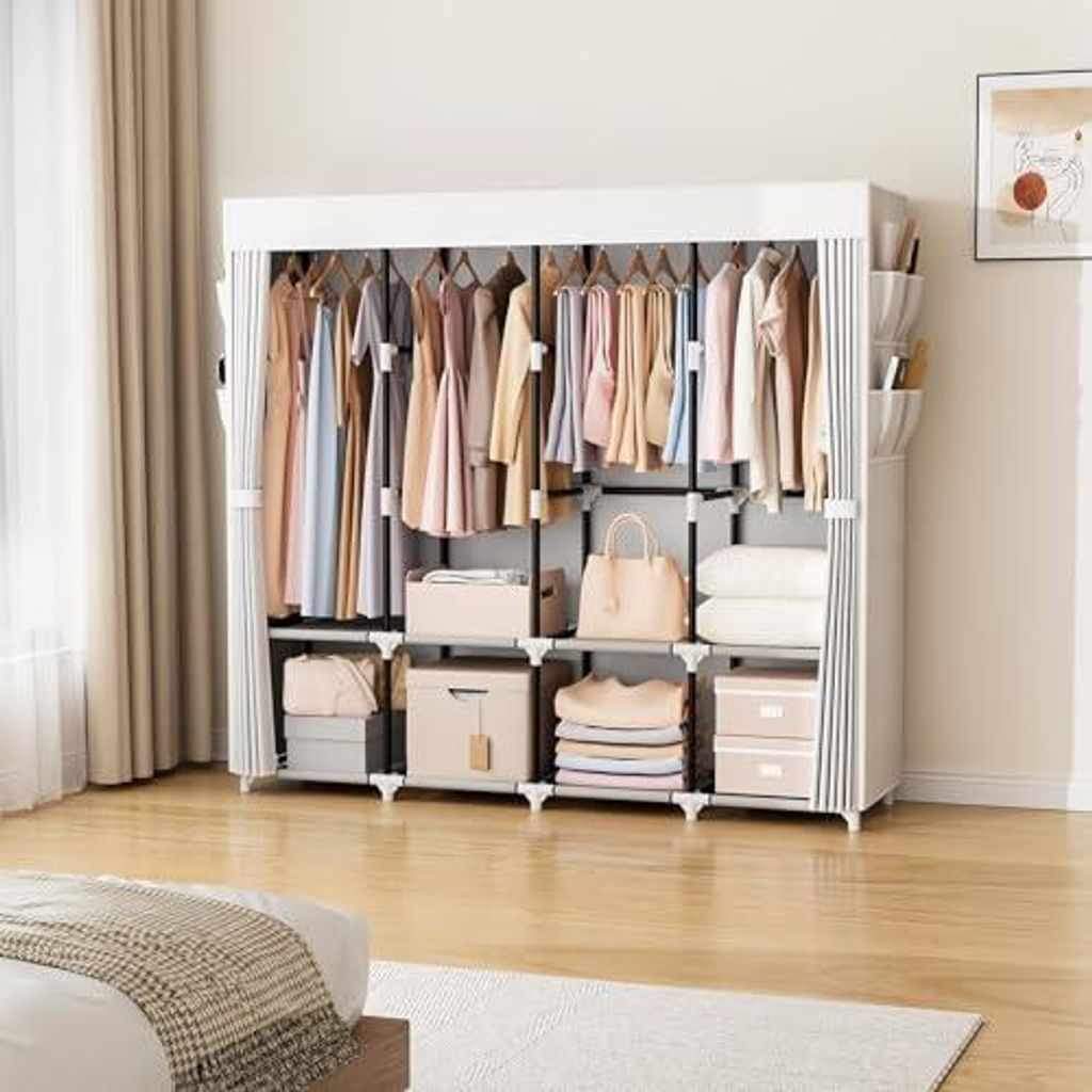 Kleiderschrank, Stoffschrank,170cm breit, Stoffschrank mit