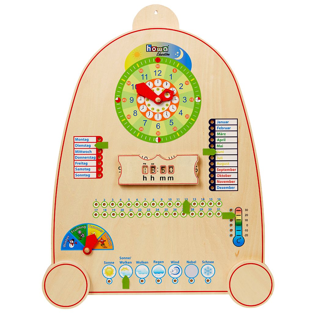 Howa lesmateriaal met een kalender, seizoenen en weer, Productafbeelding 