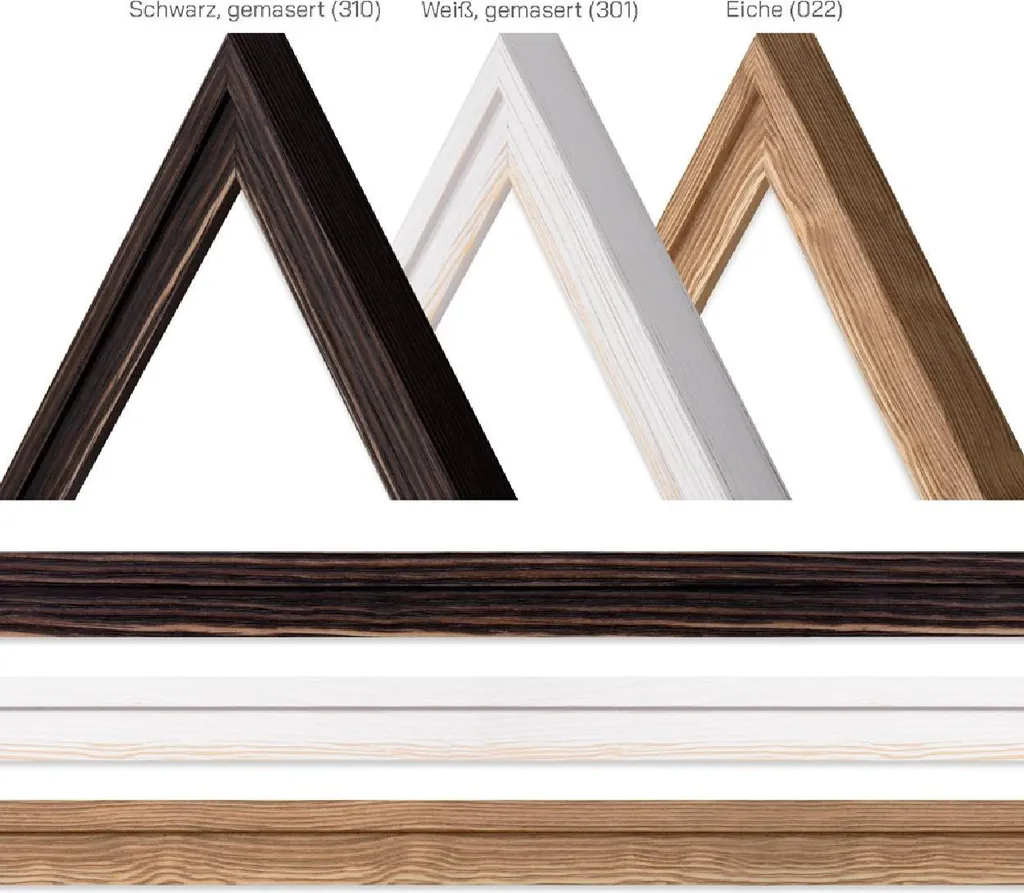 Cornice per Diplomi e Poster A2 MendeFrames H025 Bianca Legno - 2