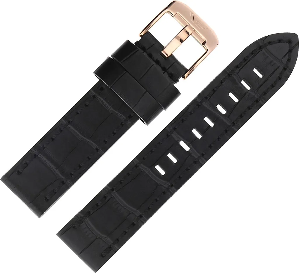 Ceinture Almaz Cuir Effet Crocodile Noir et Rose - Finition Premium