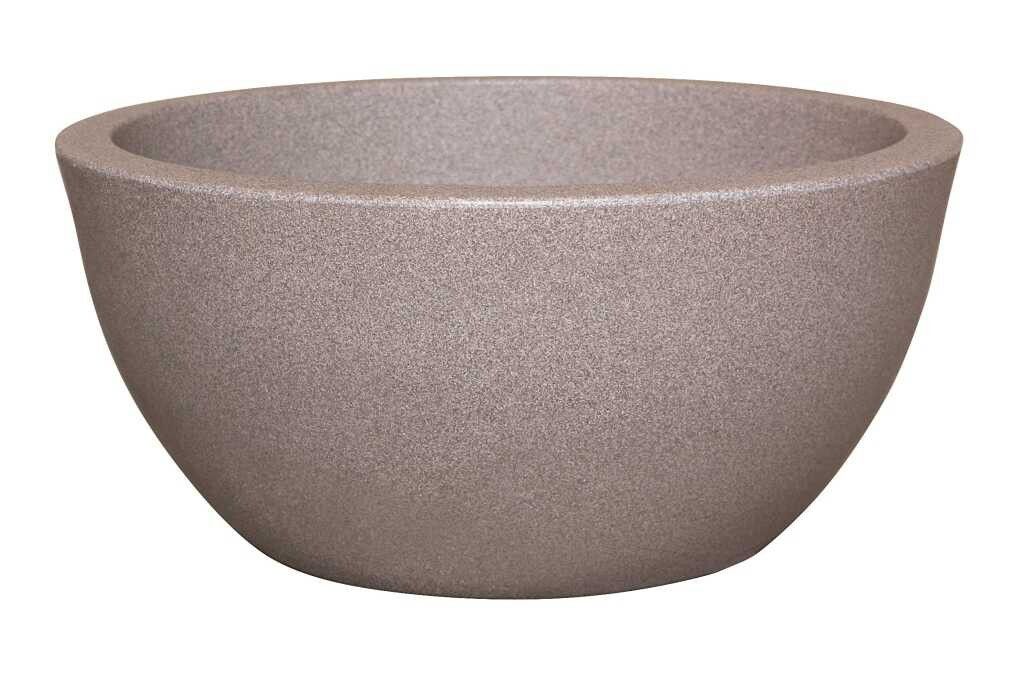 Blumenschale geli Rimini Kunststoff Ø 39,5 cm H 17 cm taupe Produktbild 