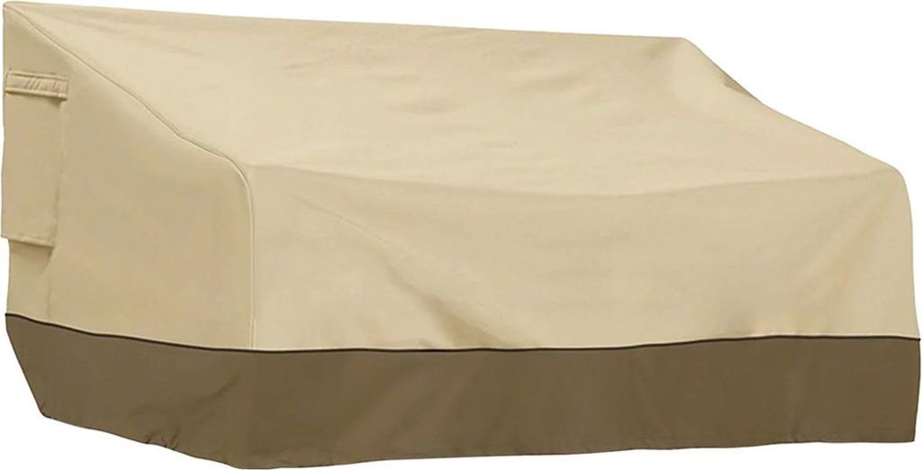 Strapazierfähige Terrassenbank-Sofa-Abdeckung, wasserdichte Outdoor-Sofa-Abdeckung, Rasen-Terrassenmöbel-Abdeckungen mit Belüftung, Klein (Stand...