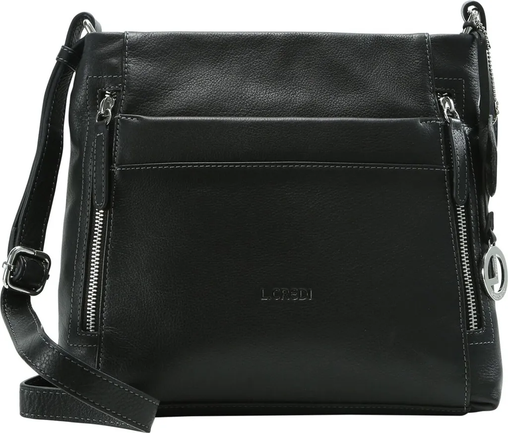 Petit sac bandoulière Sabrina en cuir noir de haute qualité - Style épuré