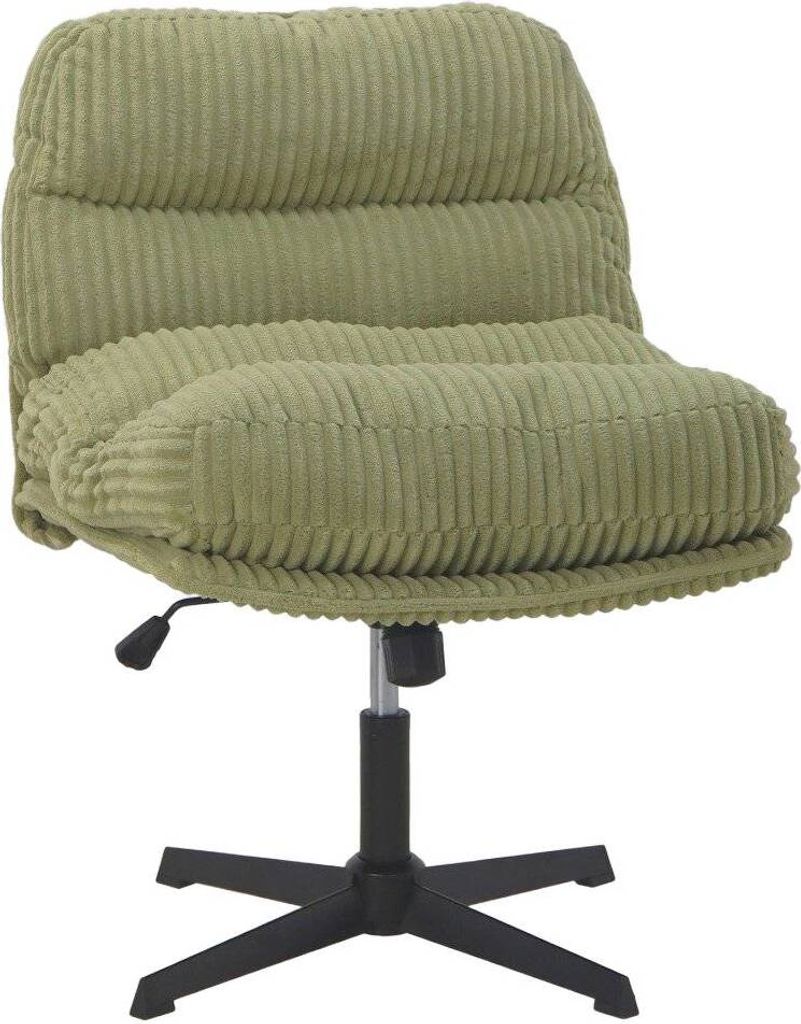 HOMLA CORDIVO Kord-Drehsessel oliv 66x71x83 cm Produktbild 