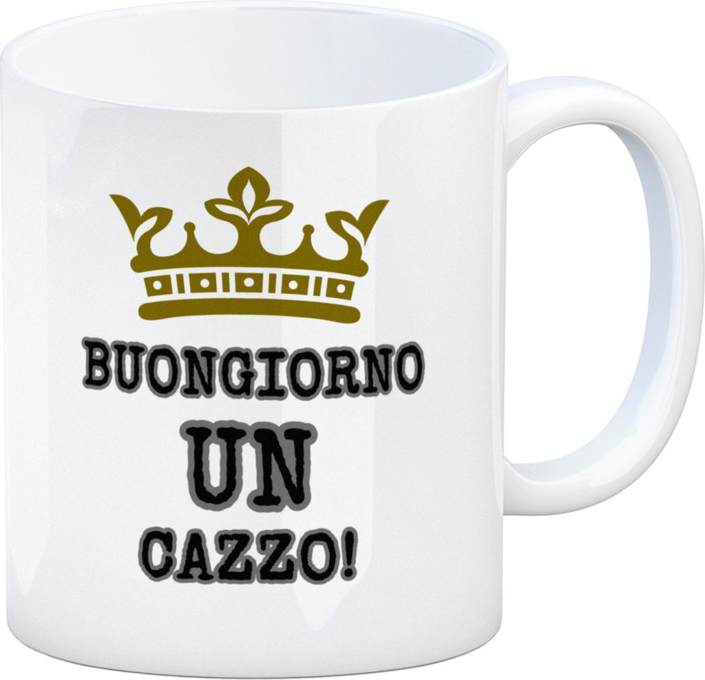 Buongiorno un cazzo! Kaffeebecher Italien Guten Morgen frech Tazza