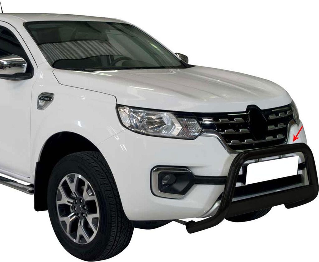 Frontbügel Frontschutzbügel für Renault Alaskan 2017-2021 ø63 Schwarz Edelstahl