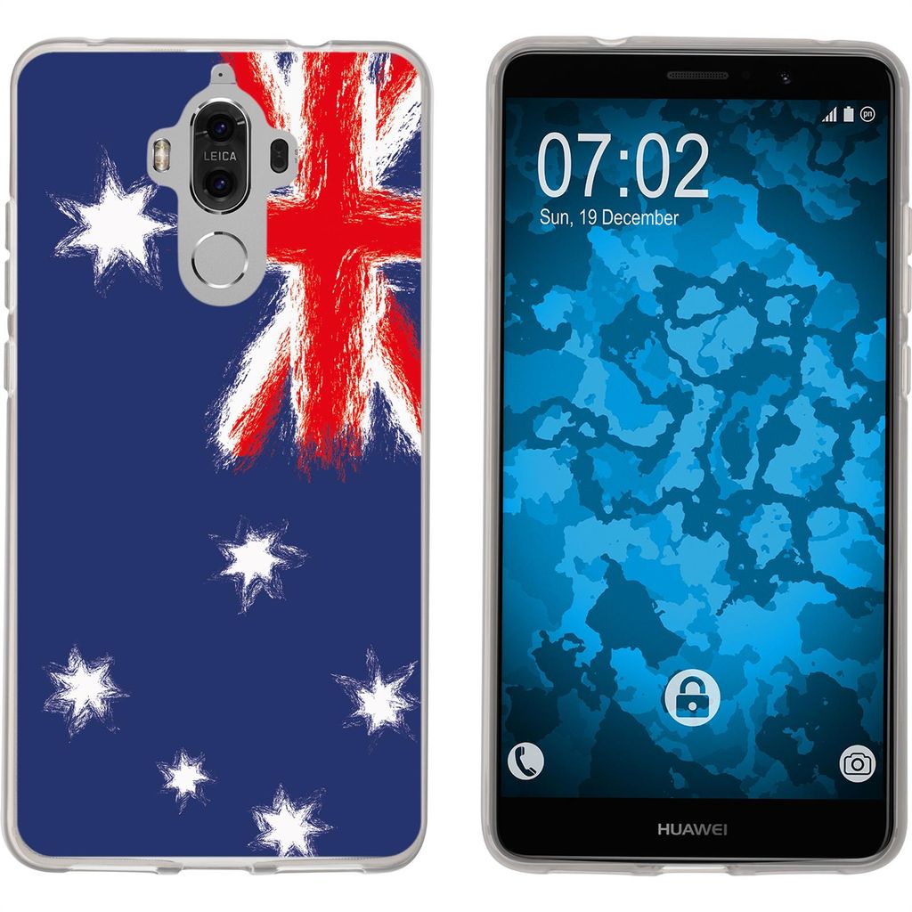 PhoneNatic Case kompatibel mit Huawei Mate 9 Silikon-Hülle WM Australien M2