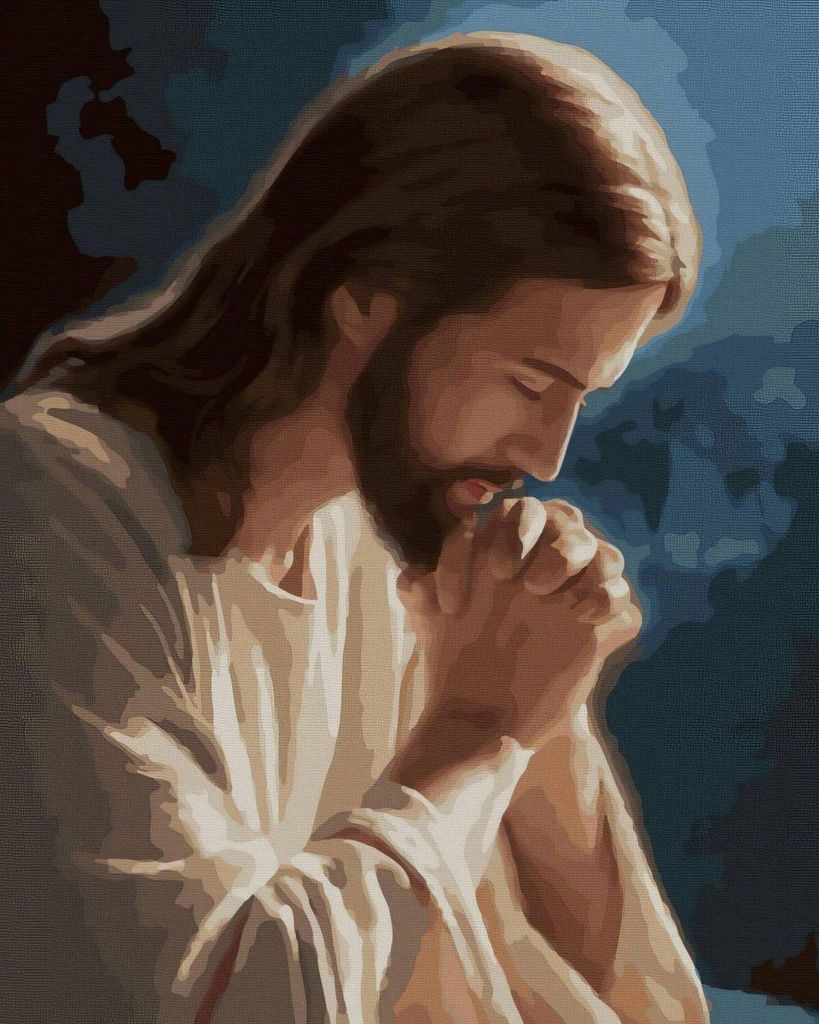 Malen nach Zahlen Set Jesusgebet 40x50 Produktbild 