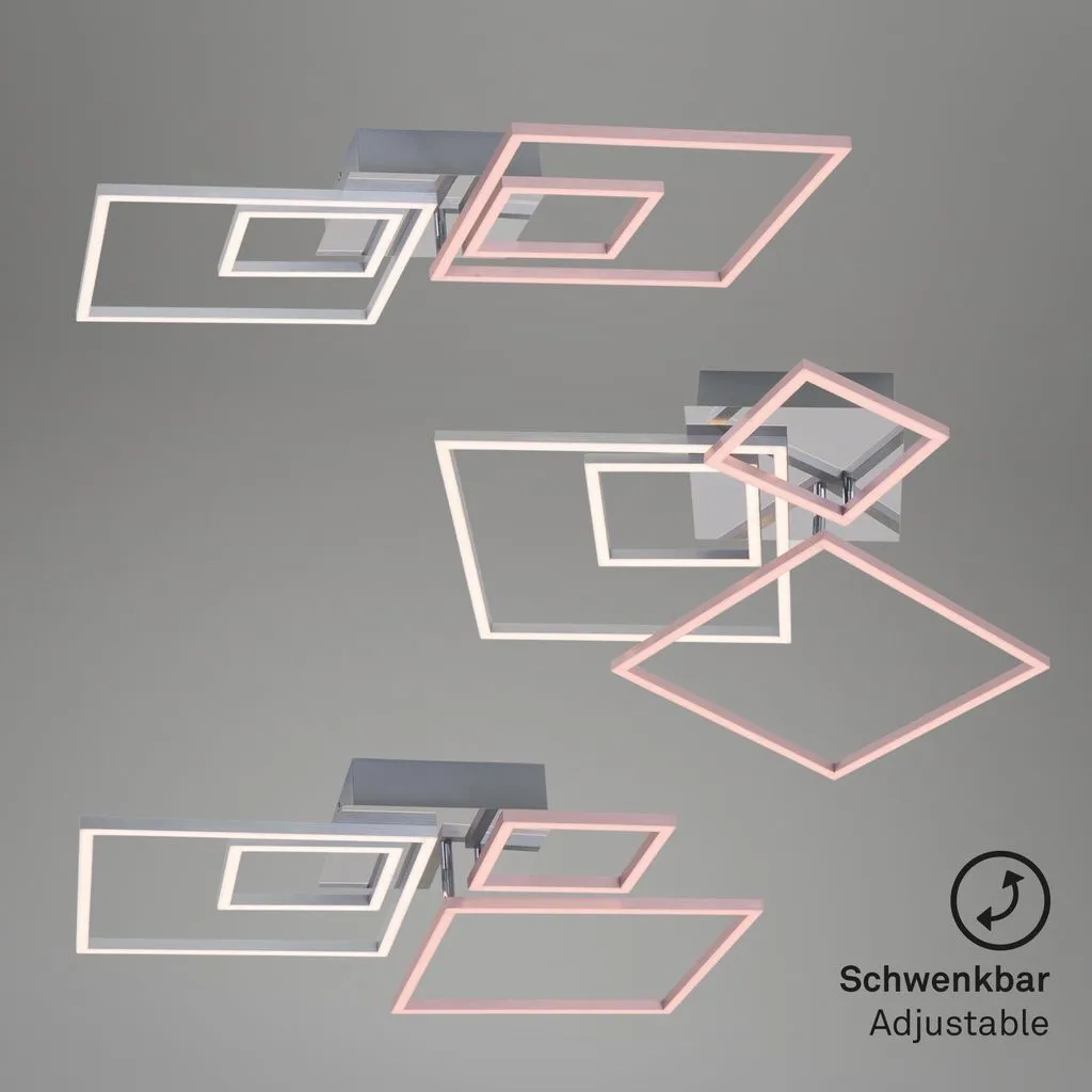 Plafonnier LED salon moderne Briloner Frame 45W éclairage puissant - 3