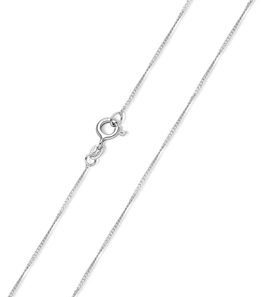 MATERIA Gekordelte Panzerkette Silber 925 diamantiert - Produktbild 