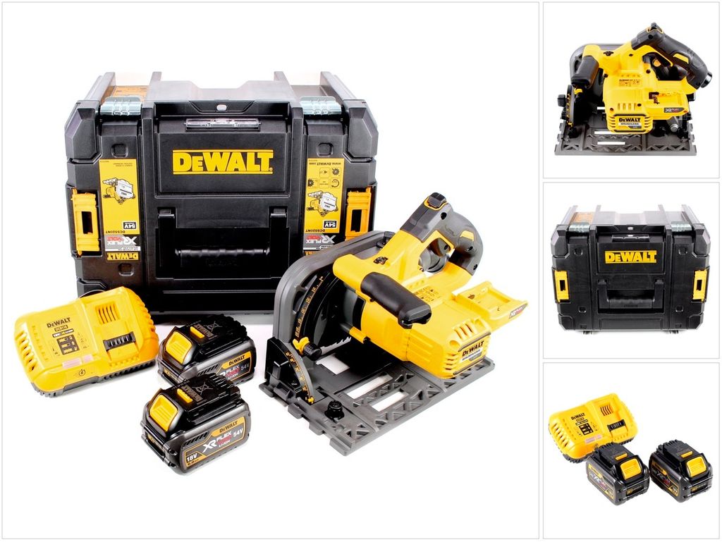 DeWalt DCS 520 T2 Akku Tauchsäge 54 V Flexvolt 165 mm + 2x Akku 6,0 Ah + Ladegerät + T-STAK