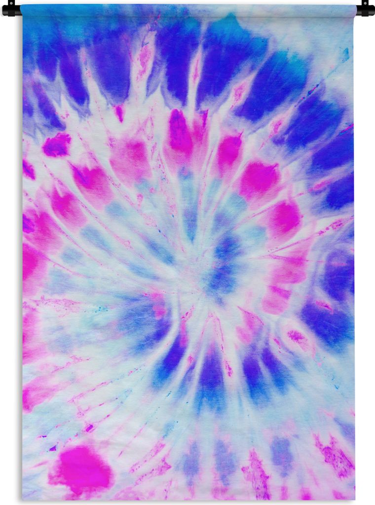MuchoWow Wandteppich Wandbehang Krawattenfärbung - Spirale - Design 60x90 cm Tapisserie Dekoration Wandtuch - Foto-Teppich - Abwaschbar
