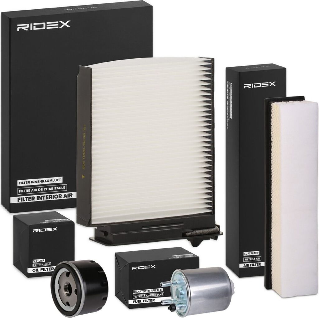 RIDEX Filterset Inspektionspaket Filtersatz für RENAULT TWINGO II (CN0) KANGOO Express (FW0/1)
