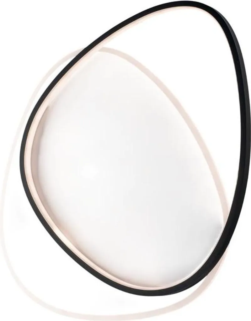 Grand Plafonnier Salon LED CCT Amy Noir et Blanc Idéal pour Cuisine
