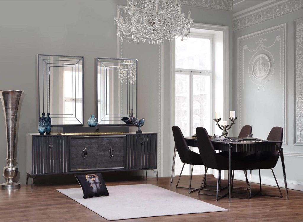 Luxus Esszimmer Set Esstisch + 6x Stühle Designer Set Essgruppe Garnitur