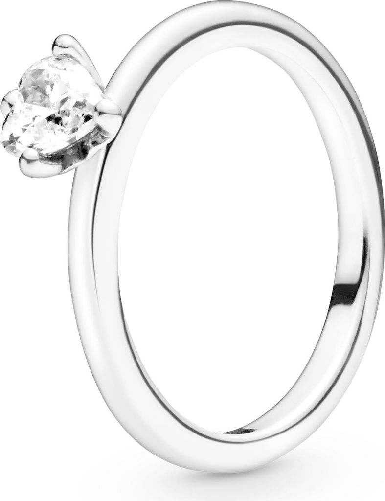 Pandora Klares Herz Solitär-Ring 198691C01 Damenring, Ringgröße:48