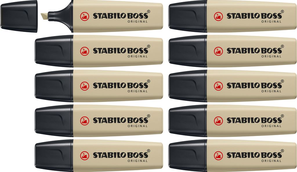 STABILO BOSS ORIGINAL NatureColors Marker 10 Stück Spitze de chisel Grün