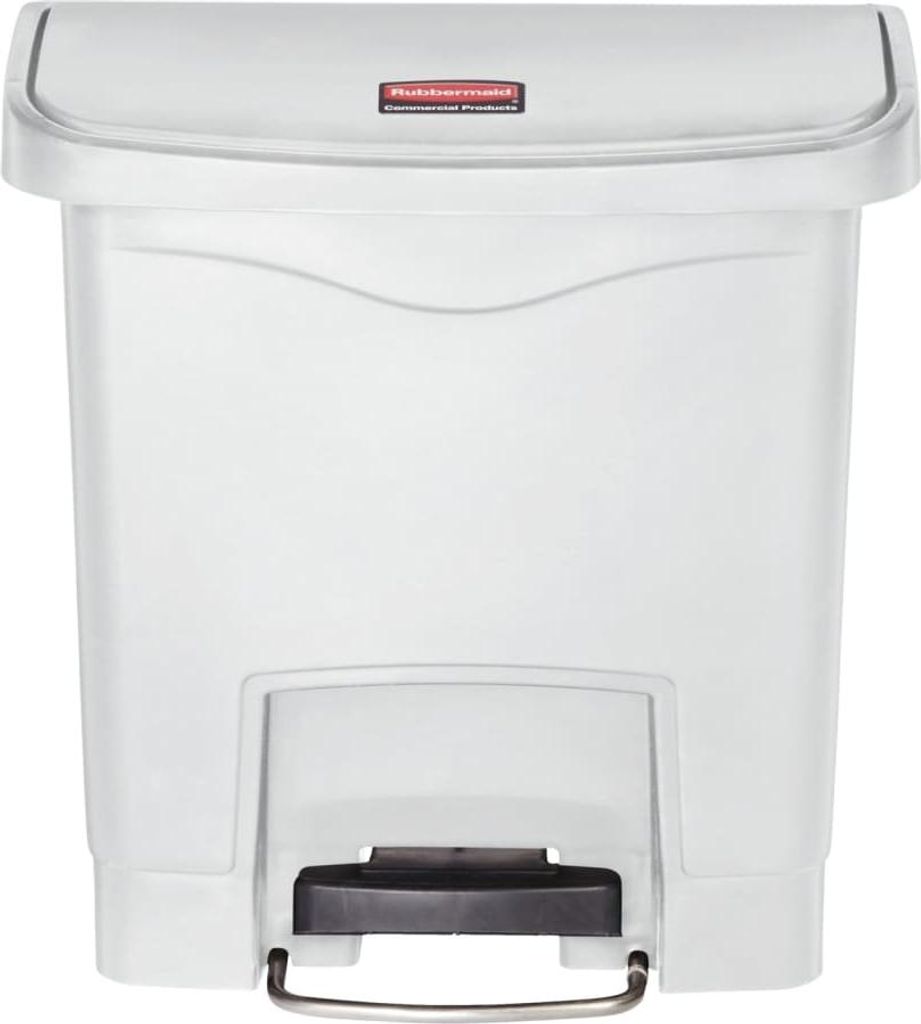 Rubbermaid Step-on Mülleimer Slim Jim 15 L Weiß